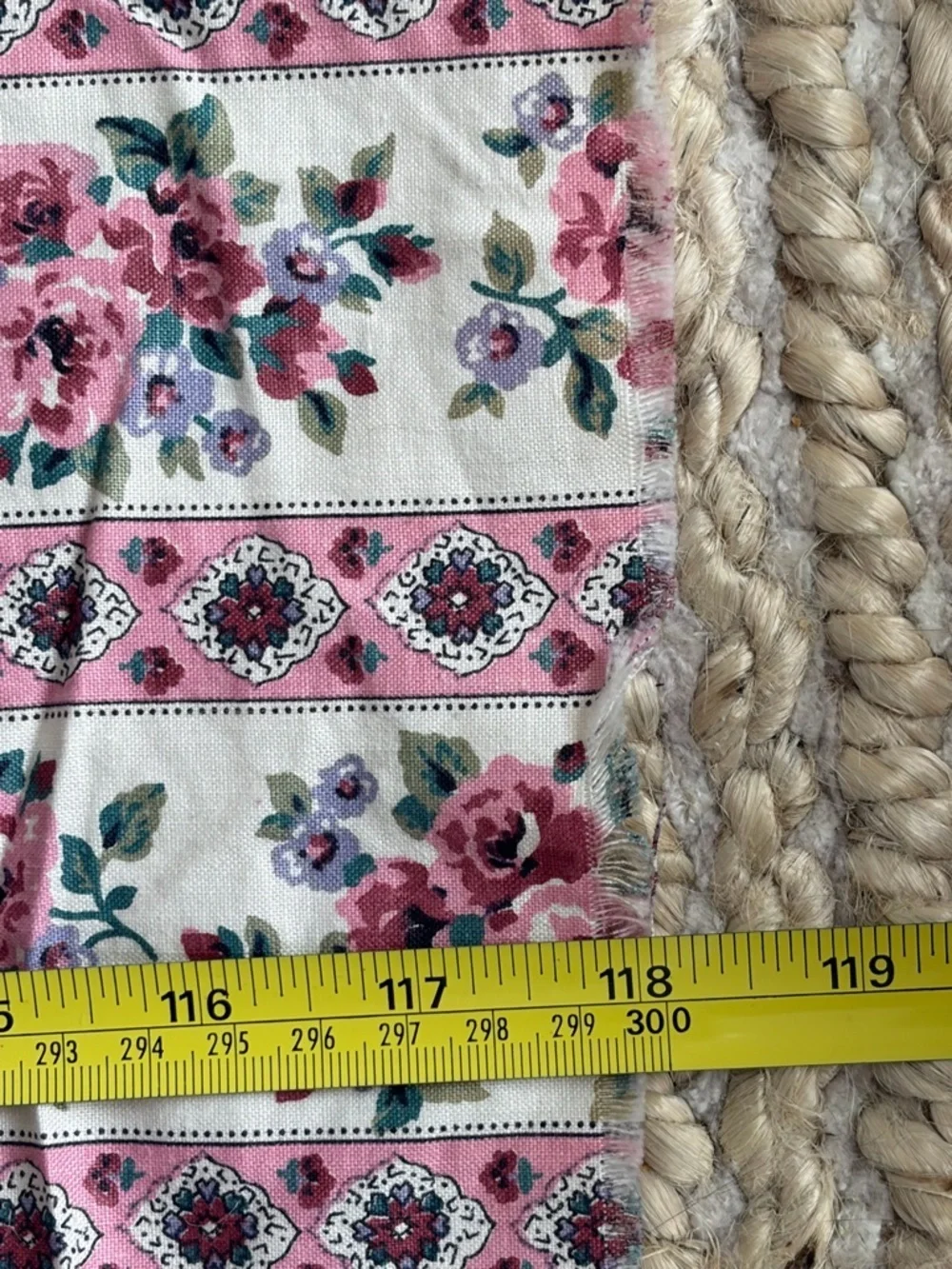 Vintage Cranston Print WorksFloral Cottagecore Pink Grannycore Fabric 43x118”